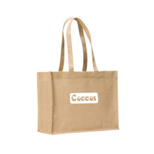 Promotional Gift Eco-Friendly Durable Reusable Jute Tote Bag with Custom Logo Printed